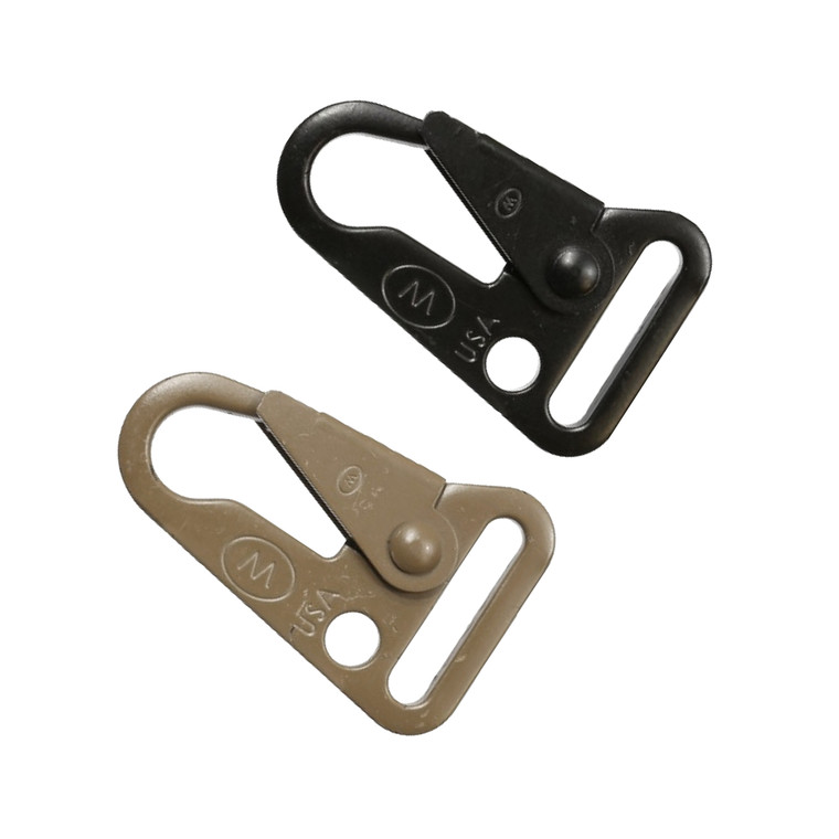 Black and Tan 499 Replacement Clash Hooks Made to Accept 1" Webbing