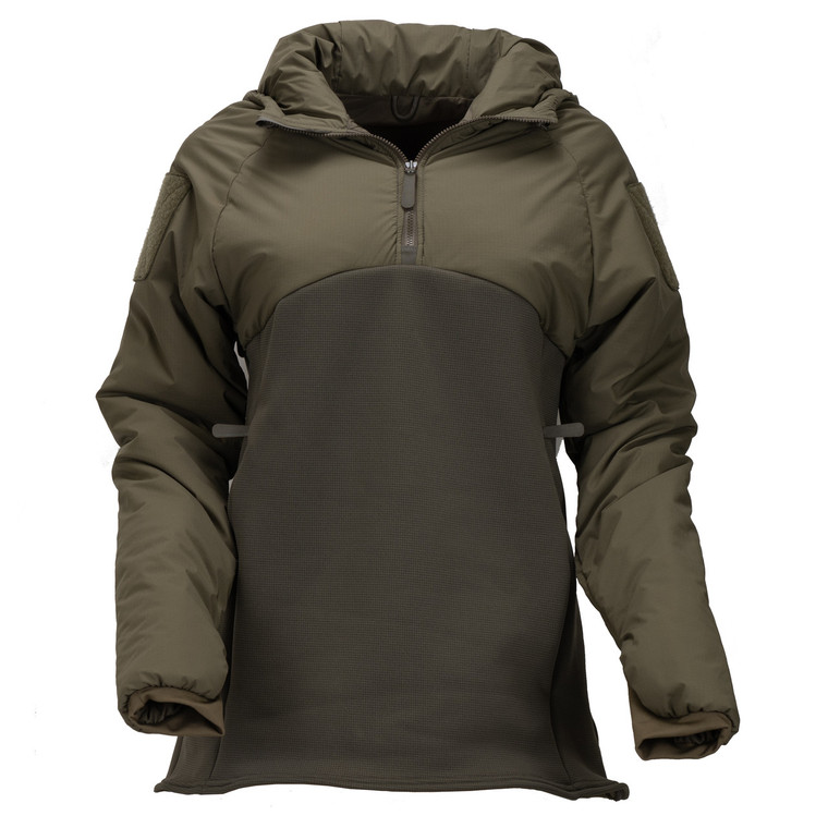 Front View of Women's Helion Raid with Hood in Ranger Green Front View of Women's Helion Raid with Hood in Ranger Green