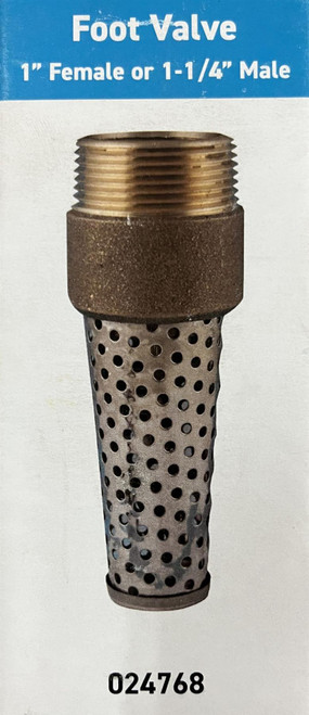 Star H2O 024768 Brass FOOT VALVE FOR WATER WELL PUMP