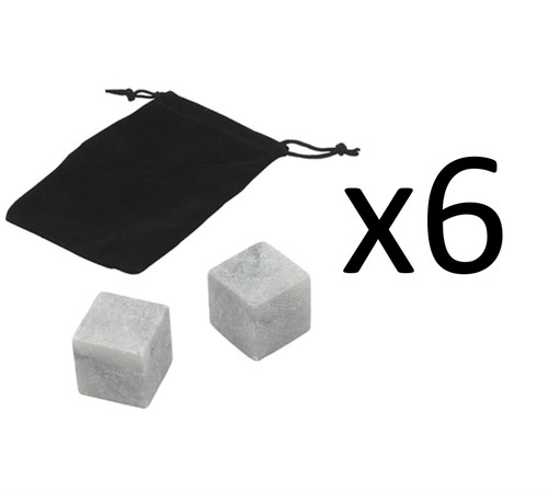 Bonny Barware 79190 12-Pack LARGE WHISKEY CHILLING STONES