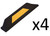 QRRI Technoflex SECURE PARK Qty 4 PARKING BUMPERS 20" Long