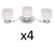 Westinghouse 63411 Qty 4 Karah 3-LIGHT VANITY WALL FIXTURES Brushed Nickel
