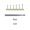 Carbide Burs. FG332 Pear. Clinic Pack of 100 pcs/bag