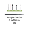 Carbide Burs. RA-557 OS Straight Flat-End X-Cut Fissure. 10 pcs.