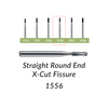 Carbide Burs. FG-1556 Straight Round End X-Cut Fissure. Clinic Pack of 100/bag.