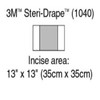 Steri-Drape Drape incise 13x13" Clr 4Box/Ca