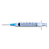 Syringe/Needle 3cc 21Gx1" Conventional 100/Box
