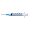 Syringe/Needle 3cc 22Gx1-1/2" Conventional 100/Box