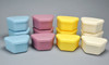 Palmero, Denture Box (3" Deep) 3 each Blue, Yellow, Beige & Mauve (12 per pkg), 1962