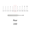 Carbide Burs. FG-330 Short Shank Pear Shape. Clinic Pack of 100 pcs/bag