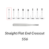 Carbide Burs. FG-556 Straight/Flat End Crosscut. 10 pcs.