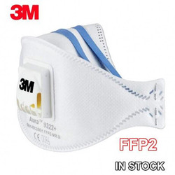 Geniuine 3M Aura 9322K+ Particulate Respirator Mask with Valve 10/Pc Geniuine 3M Aura 9322K+ Particulate Respirator Mask with Valve 10/Pc