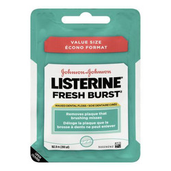 Listerine Fresh Burst Wax Floss Mint With Dispenser. 200 Yard
