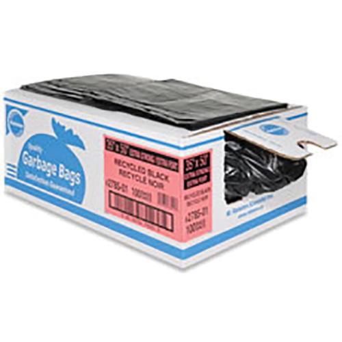 Garbage Bags 35" X 50" Black 125/pk