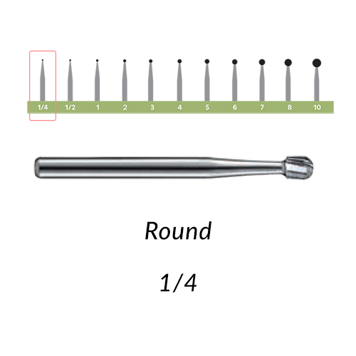 Carbide Burs. FG-1/4 Round. 10 pcs.