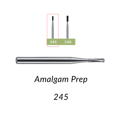 Carbide Burs. FG-245 Short Shank Amalgam Prep, 10 pcs.
