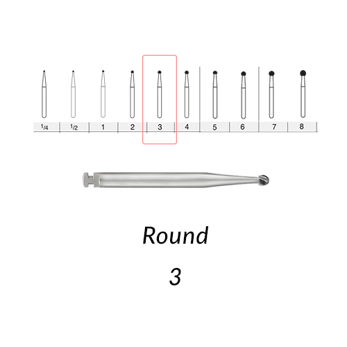 Carbide Burs. RA-3 Round. 10 pcs.