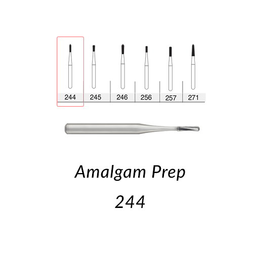 Carbide Burs. FG-244 Amalgam Prep. 10 Pcs.