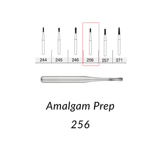 Carbide Burs. FG-256 Amalgam Prep. Clinic Pack of 100 pcs/bag