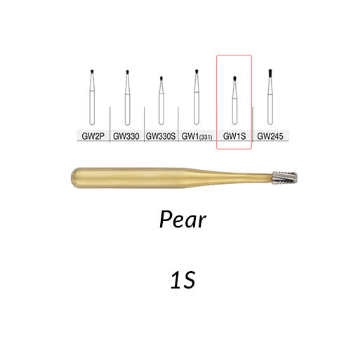 Great White Burs. GW1S Pear 10 pcs.