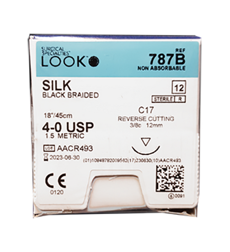 Sutures 4/0 Silk  787B