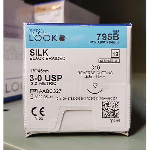 Sutures 3/0 Silk C-16 795B 