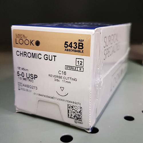 Sutures 6/0 Chromic Gut 543B 