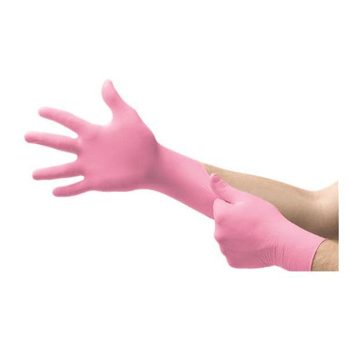 Micro-Touch NitraFree Nitrile Gloves Pink 100/Bx