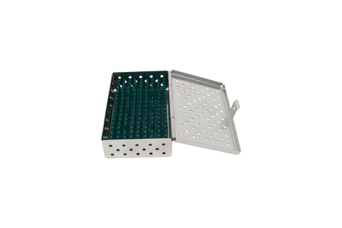 Sterilization Cassette for Clamps & Small Parts, With Silicone Mat - 100x60x25, Non Detachable