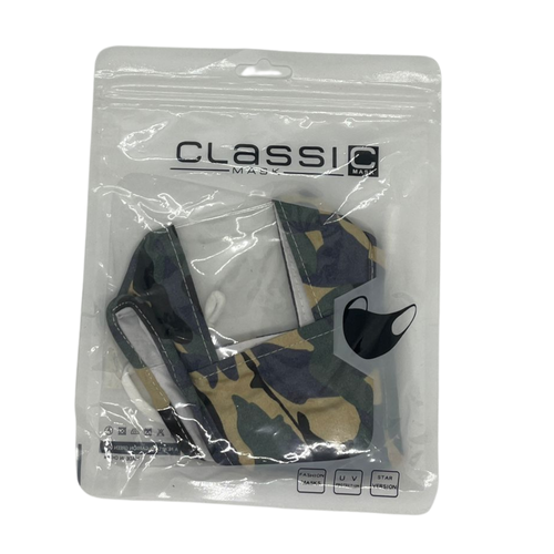 The Life Mask, 1pc, Non-medical, Earth Gray, Ink Blue, and Teal Camouflage - Overstock