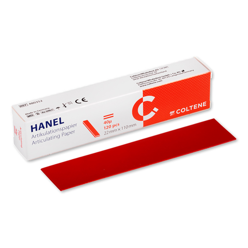Coltene, Hanel Articulating Paper 40µ Strips 22 x 110 mm, 120 pcs,