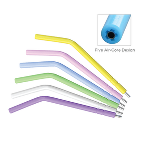 Pac-Dent, TruTip Air/Water Syringe Tips, Assorted with metal core, 1600/pack, 103-1600AST