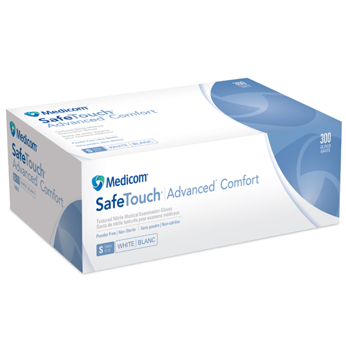 SafeTouch Advanced Comfort Nitrile Gloves White 300/Bx