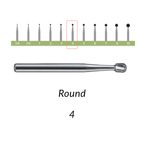 Carbide Burs. FG-4 Round. 10 pcs.