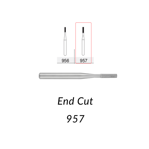 SS White Carbide Burs. FG-957  End Cut. 10 Pcs.