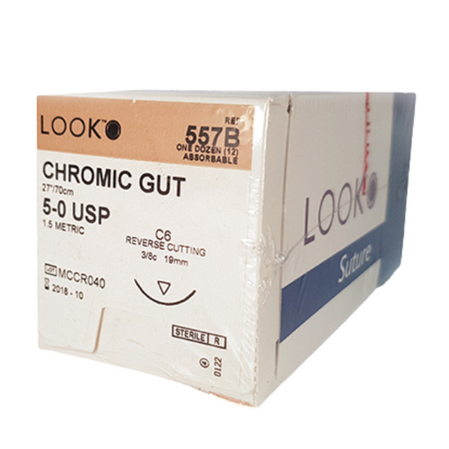 Look Suture 5/0 Chromic Gut, 557B