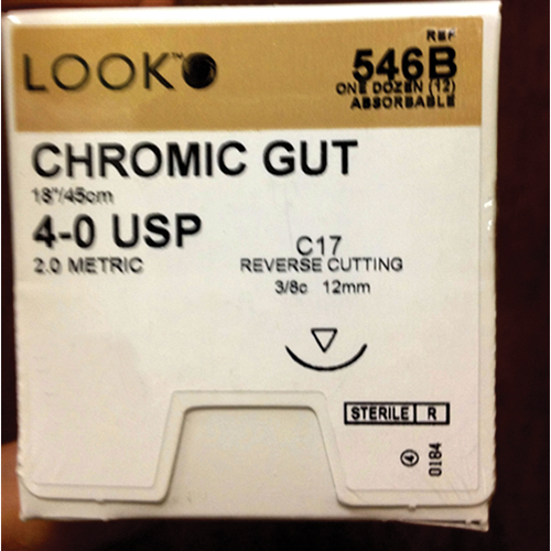 Sutures 4/0 Chromic Gut  #546B