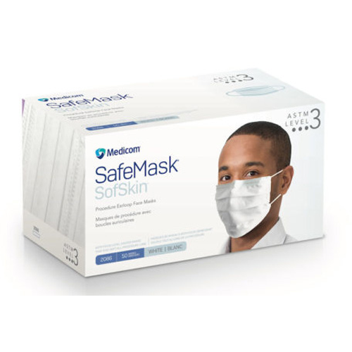 SafeMask Sofskin Earloop 50/Box Level 3 - White