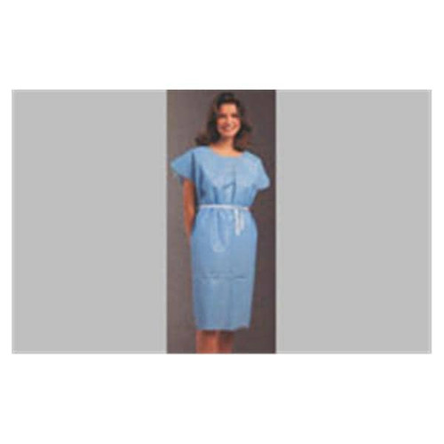 Fabricel Patient Gown 30 in x 42 in Blue 50/Case