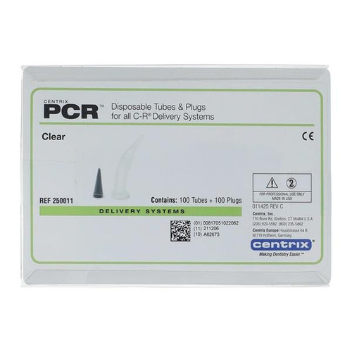 PCR Curved Tube & Plug Clr 100/Pk