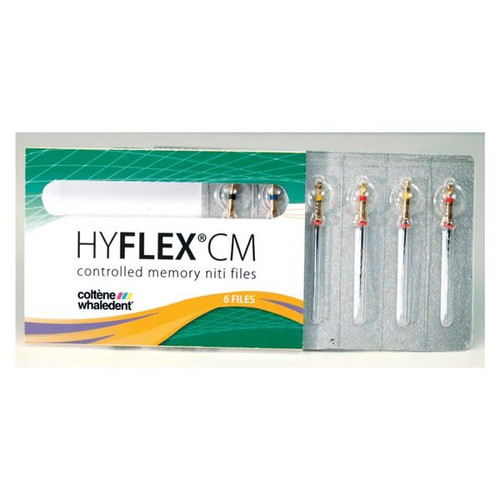 Hyflex CM Rotary File 31 mm Size 20 Nickel Titanium Yellow 0.06 6/Pk
