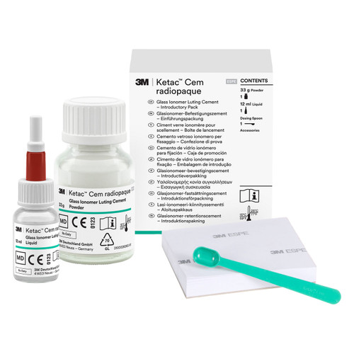 3M ESPE Ketac Cem Radiopaque Glass Ionomer Luting Cement Intro Kit, 37201