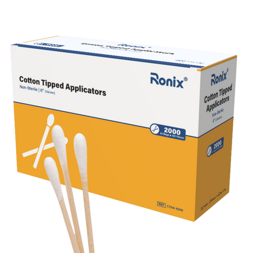 Cotton Tipped Applicators, 6", 1000/Box