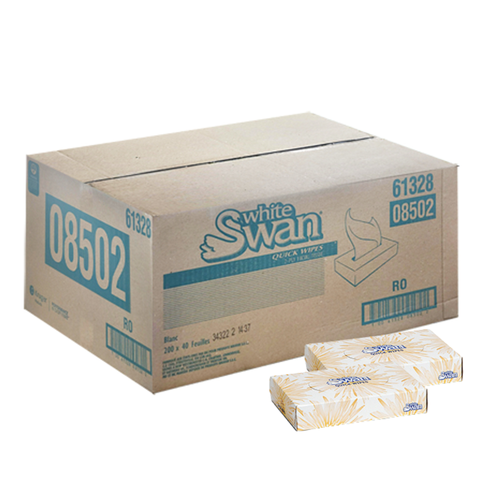 Quick Wipes Facial Tissues 2 ply, White, 40 Sheets x 200 Boxes Quick Wipes Facial Tissues 2 ply, White, 40 Sheets x 200 Boxes