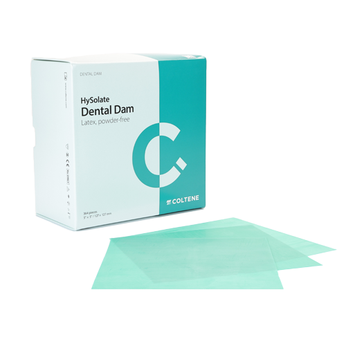 HySolate Latex Dental Dam, Green, 5" x 5", Medium, 364 Sheets