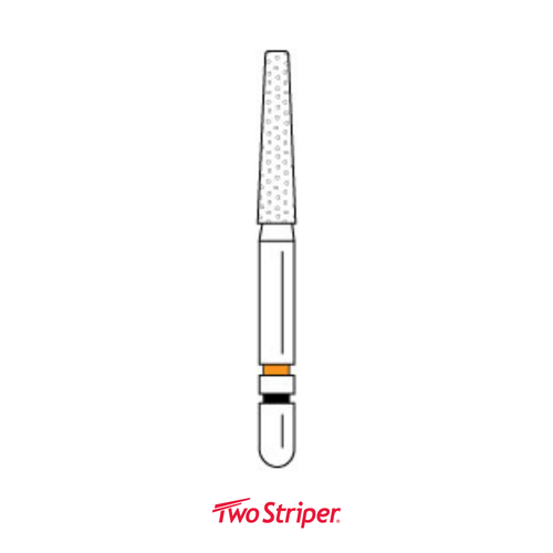 Two Striper Ztech Diamond Bur Friction Grip, 703.8KR ZF, 5/Pack