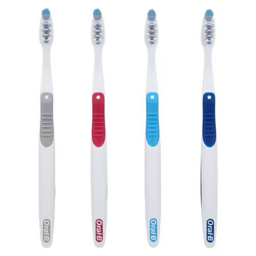 Oral-B CrossAction Gentle Clean Toothbrush, 35 Extra Soft, Assorted Colors, 12/Box