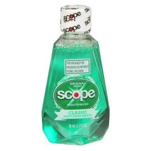 Scope Crest Mouthwash, Classic Original Mint, 36 mL, 180/Case