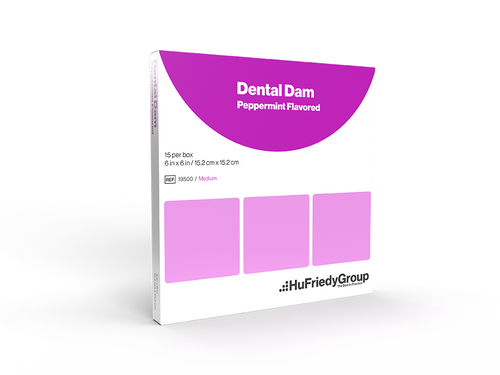 Dental Dam, Non-Latex, Med, Purple, Peppermint, 15/Box