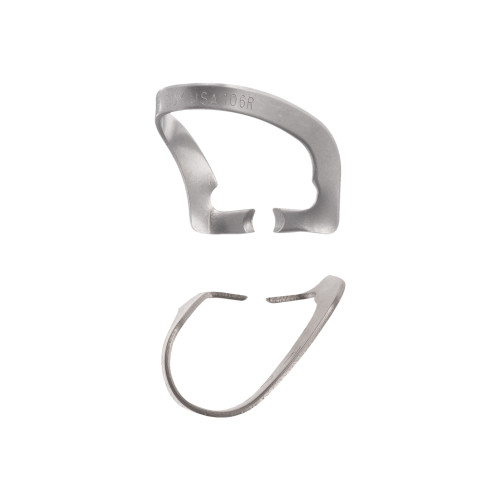 Rubber Dam Clamp, #106R, Satin Steel